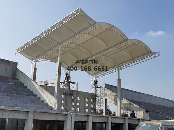 周口盛和小學膜結構看臺/頂棚工程動態