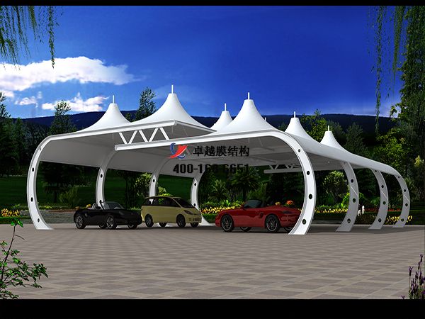 漢中膜結構車棚【漢中精測電器有限責任公司-停車棚】設計施工案例      我們在漢中做了幾個膜結構設計施工案例，我們在漢中承接了漢中精測電器有限責任公司-停車棚、漢中漢江機械有限責任公司-停車棚、漢中